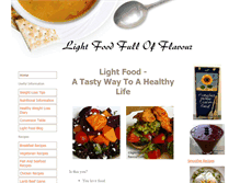Tablet Screenshot of light-food-full-of-flavour.com